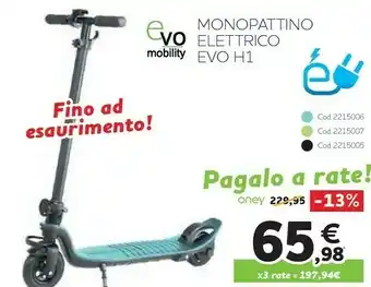 Evo Mobility Monopattino Elettrico Evo H1