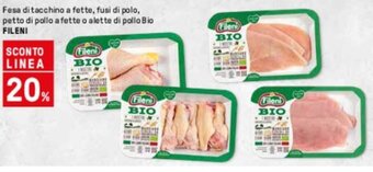Iper La Grande Fesa di tacchino a fette, fusi di polo, petto di pollo a fette o alette di pollo Bio FILENI offerta