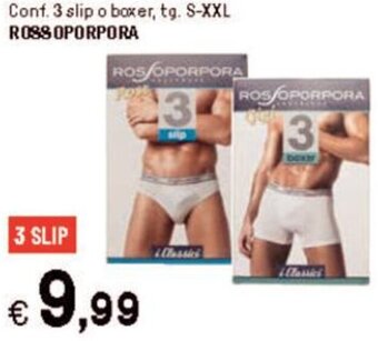 Iper La Grande Conf. 3 slip o boxer ROSSOPORPORA offerta