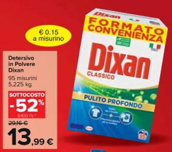 Carrefour Iper Detersivo in Polvere Dixan 5,225 kg offerta