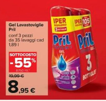 Carrefour Iper Gel Lavastoviglie Pril 1,89 l offerta
