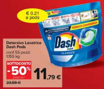 Carrefour Iper Detersivo Lavatrice Dash Pods 1,155 kg offerta