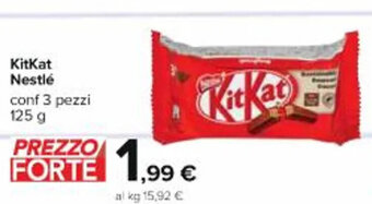 Carrefour Iper KitKat Nestlé conf 3 pezzi 125 g offerta