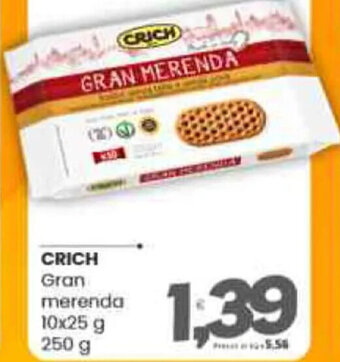 Vicino a te supermercati CRICH Gran merenda 10x25 g 250 g offerta
