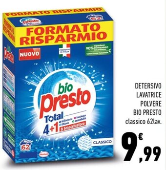 Conad Margherita DETERSIVO LAVATRICE POLVERE BIO PRESTO classico 62lav. offerta