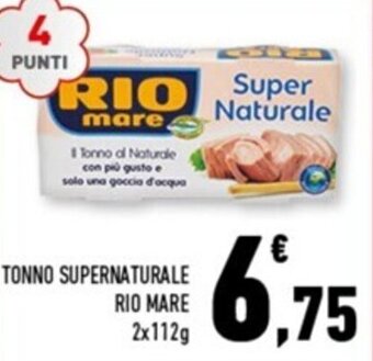 Conad Margherita TONNO SUPERNATURALE RIO MARE 2x112g offerta