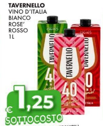 Eté TAVERNELLO VINO D'ITALIA BIANCO ROSE' ROSSO 1 L offerta