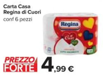 Carrefour Iper Carta Casa Regina di Cuori conf 6 pezzi offerta