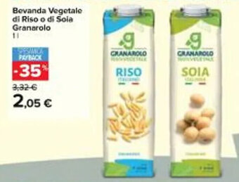 Carrefour Iper Bevanda Vegetale di Riso o di Soia Granarolo 1 l offerta