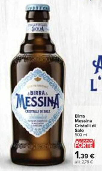 Carrefour Iper Birra Messina Cristalli di Sale 500 ml offerta