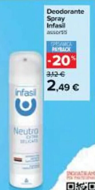 Carrefour Iper Deodorante Spray Infasil offerta
