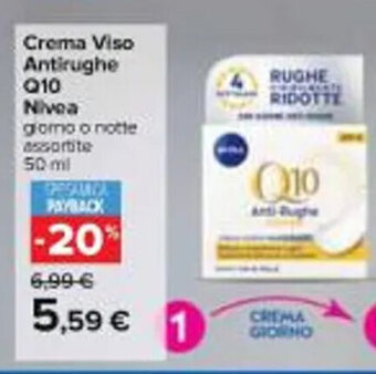 Carrefour Iper Crema Viso Antirughe Q10 Nivea 50 ml offerta