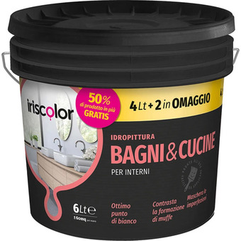 Brico Io Idropittura murale bianca lt. 6 offerta