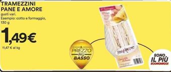 Coop TRAMEZZINI PANE E AMORE 130 g offerta