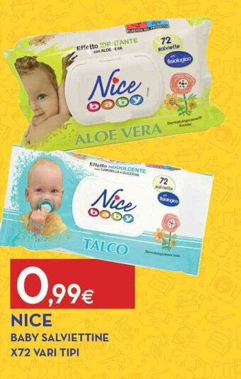 Proshop NICE BABY SALVIETTINE X72 VARI TIPI offerta