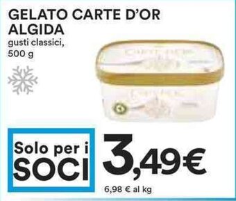 Coop GELATO CARTE D'OR ALGIDA gusti classici, 500 g offerta