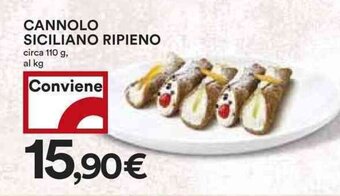 Coop CANNOLO SICILIANO RIPIENO circa 110 g offerta