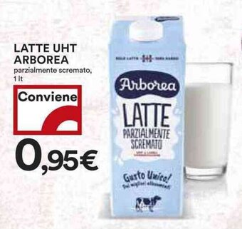 Coop LATTE UHT ARBOREA parzialmente scremato, 1 lt offerta