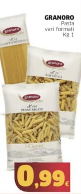 GRANORO Pasta vari formati Kg 1