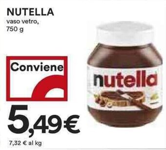 Coop NUTELLA vaso vetro, 750 g offerta