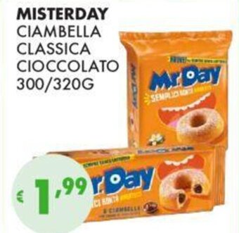 Eté MISTERDAY CIAMBELLA CLASSICA CIOCCOLATO 300/320G offerta