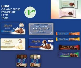Eté LINDT GAMME BLEUE FONDENTE LATTE 100 g offerta