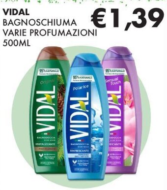 VIDAL BAGNOSCHIUMA VARIE PROFUMAZIONI 500 ml