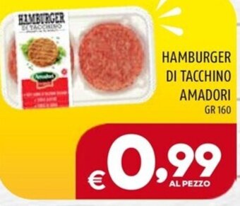 Il Centesimo HAMBURGER DI TACCHINO AMADORI GR 160 offerta
