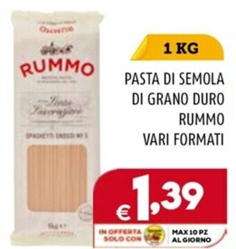 Il Centesimo PASTA DI SEMOLA DI GRANO DURO RUMMO VARI FORMATI offerta