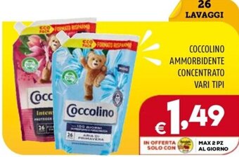 COCCOLINO AMMORBIDENTE CONCENTRATO VARI TIPI