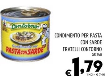 Il Centesimo CONDIMENTO PER PASTA CON SARDE FRATELLI CONTORNO gr 240 offerta