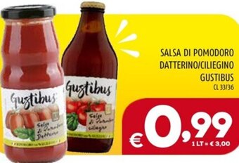 Il Centesimo SALSA DI POMODORO DATTERINO/CILIEGINO GUSTIBUS CL 33/36 offerta