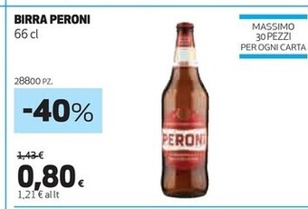 Coop Peroni birra offerta
