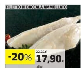Coop Filetto di baccalà ammollato offerta