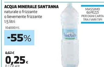 Coop Sant'anna acqua minerale offerta