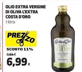 Coop Costa d'oro olio extra vergine di oliva l'extra offerta