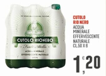 CUTOLO RIO NERO ACQUA MINERALE EFFERVESCENTE NATURALE CL50