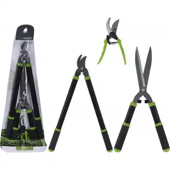 Brico Casa Set cesoie da giardino 3 pezzi taglierina tagliasiepi e forbice a mano singola offerta