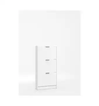 Eurobrico Scarpiera bianca 3 ante a ribalta, 58x18x119 cm offerta