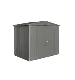 Casetta europa in acciaio zincato '3' grigio quarzo con porta a due battenti 244 x 156 x 203h - biohort. 22030