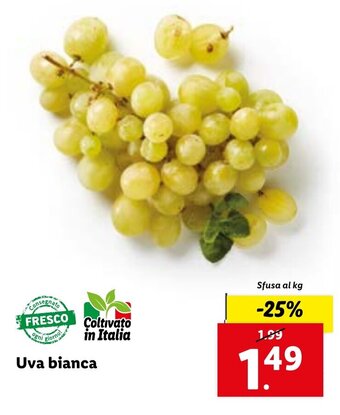 Lidl Uva bianca offerta