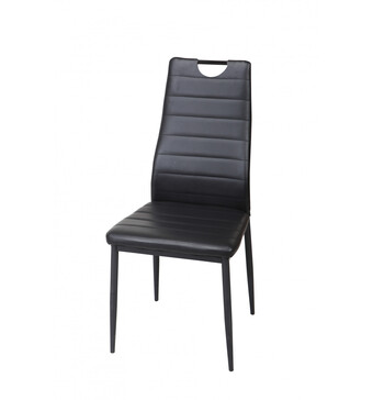 Eurobrico Sedia 'lanzarote' ecopelle nera, 42x49x97 cm offerta