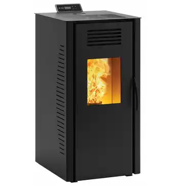 Stufa a pellet burano 8 kw nero con wi-fi - invicta