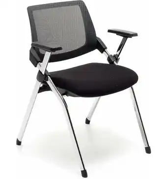 Eurobrico Sedia da ufficio 'brifing' pieghevole nera, 61x60x80 cm offerta