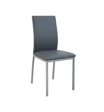 Eurobrico Sedia 'minorca' in ecopelle grigia, 43x50x92 cm offerta
