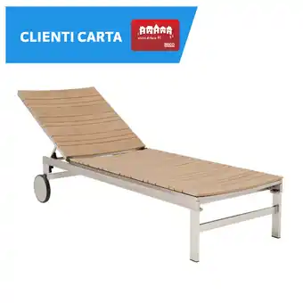 Bricocenter Lettino menorca naterial alluminio poliwood 195x65effetto legno offerta