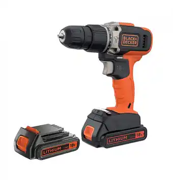 Eurobrico Trapano avvitatore a percussione con due batterie black + decker con valigetta con 6 utensili manuali offerta