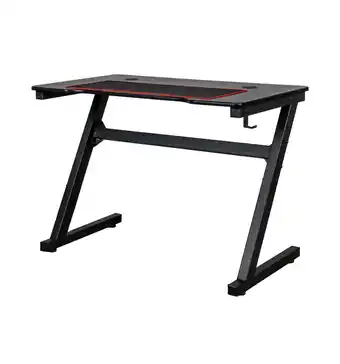 Eurobrico Scrivania da gaming nera con mousepad, 100x60x73,5 cm offerta