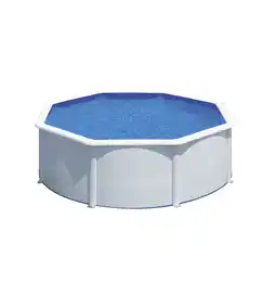 Eurobrico Piscina fuori terra rotoanda diametro 350x120 cm 'fidji' con filtro a sabbia, skimmer e scaletta - gre kit350eco offerta