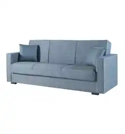 Eurobrico Divano letto 'afrodite' 3 posti grigio-blu, 212x80x87 cm offerta